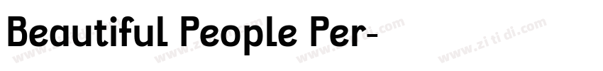 Beautiful People Per字体转换